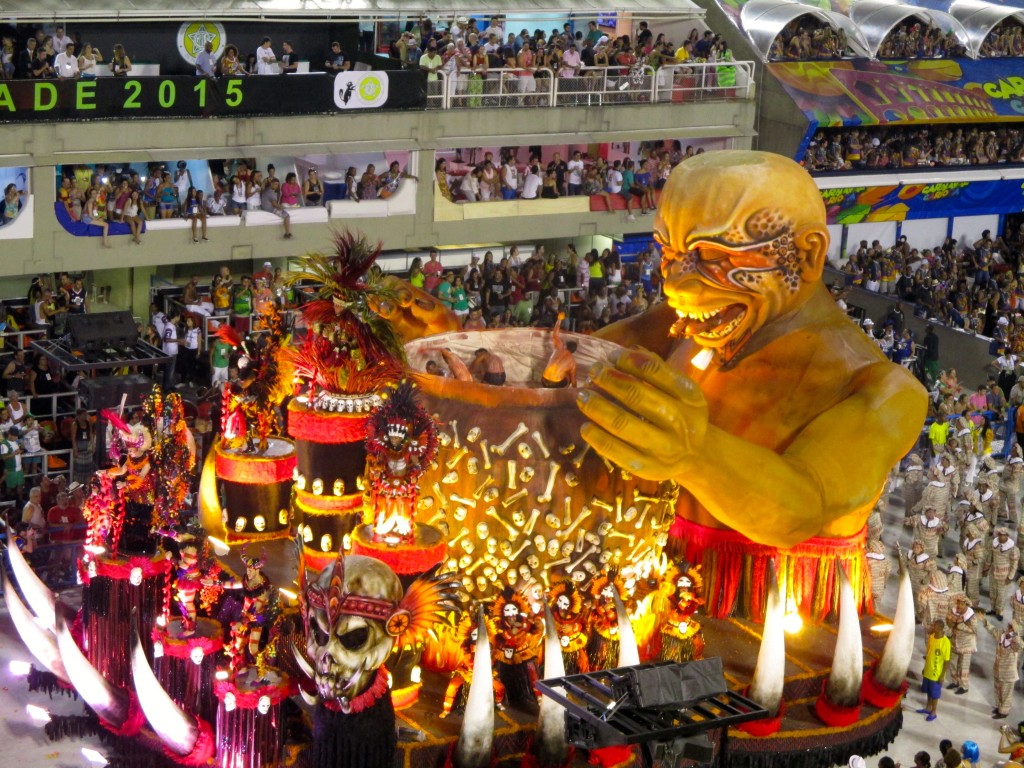 Parade float in the Sambadrome