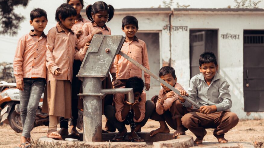 Children from the nearby village 